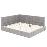 POLSTERBETT 160/200 cm DE-01739, in Grau - Grau, Metall (160/200cm) - ComfortXL