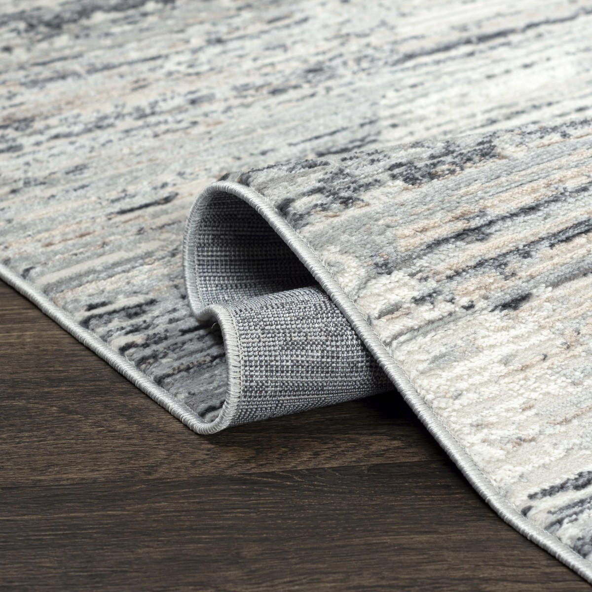 KOBEREC béžový krémový abstraktný - 200 x 300 cm - sivá, textil (200/300cm) - Mazovia