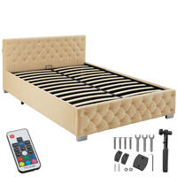 POLSTERBETT Venice,großer Stauraum,beige - Beige, Holz (140/200cm) - tectake