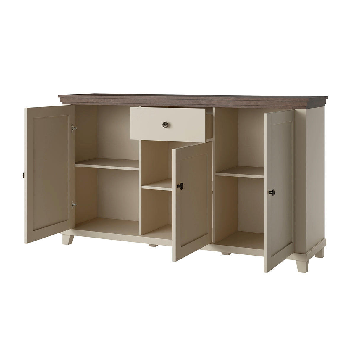 SIDEBOARD Martin Béžová a dřevo - hnědá, kompozitní dřevo (160/93.3/42cm) - Petits-meubles