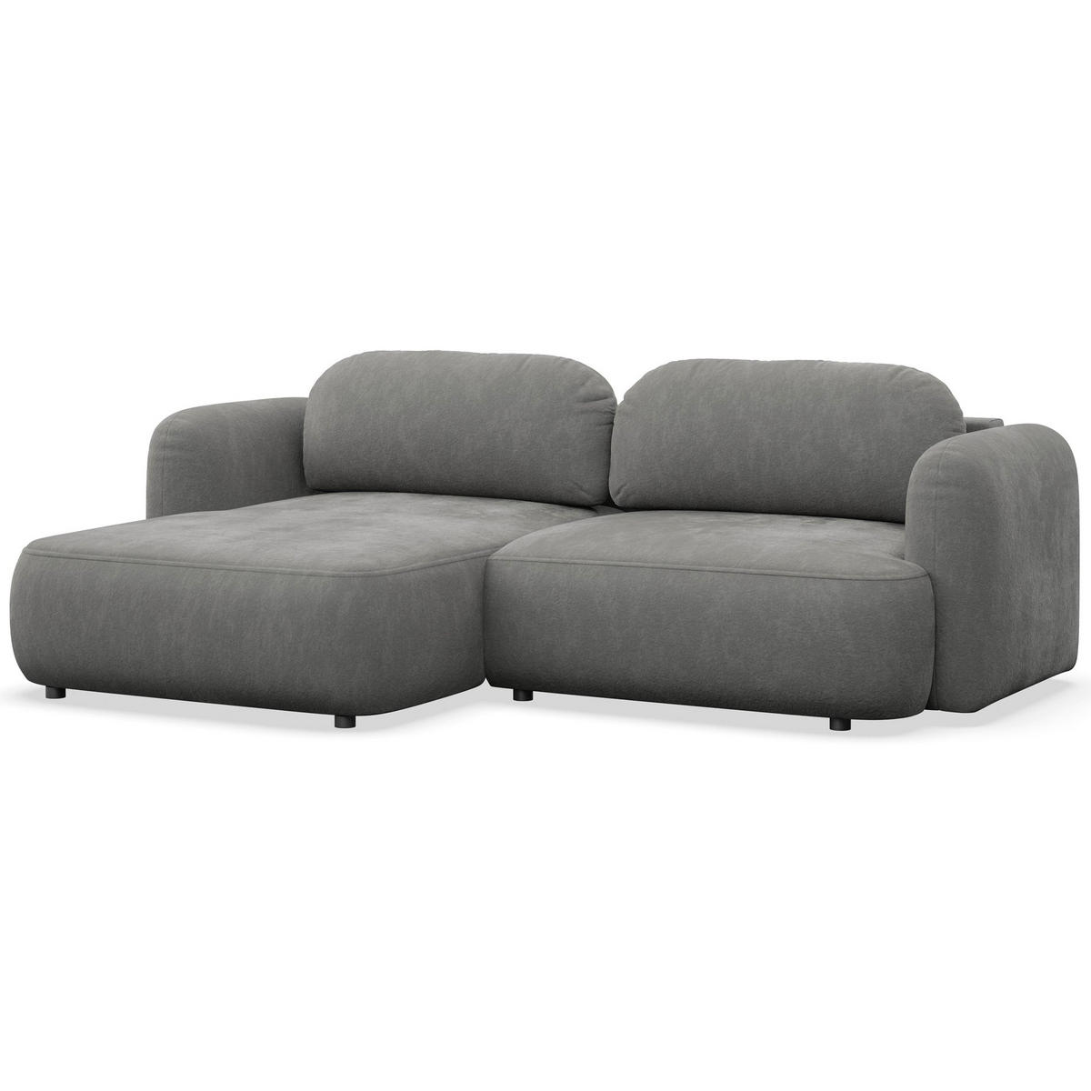 ROHOVÁ SEDAČKA Tvoya šedá žinylka - šedá/černá, textil/plast (267/175cm) - Selsey