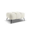 POUF Samt Stoff Beige - Beige/Creme, Textil/Metall (78/41/60cm) - Makamii