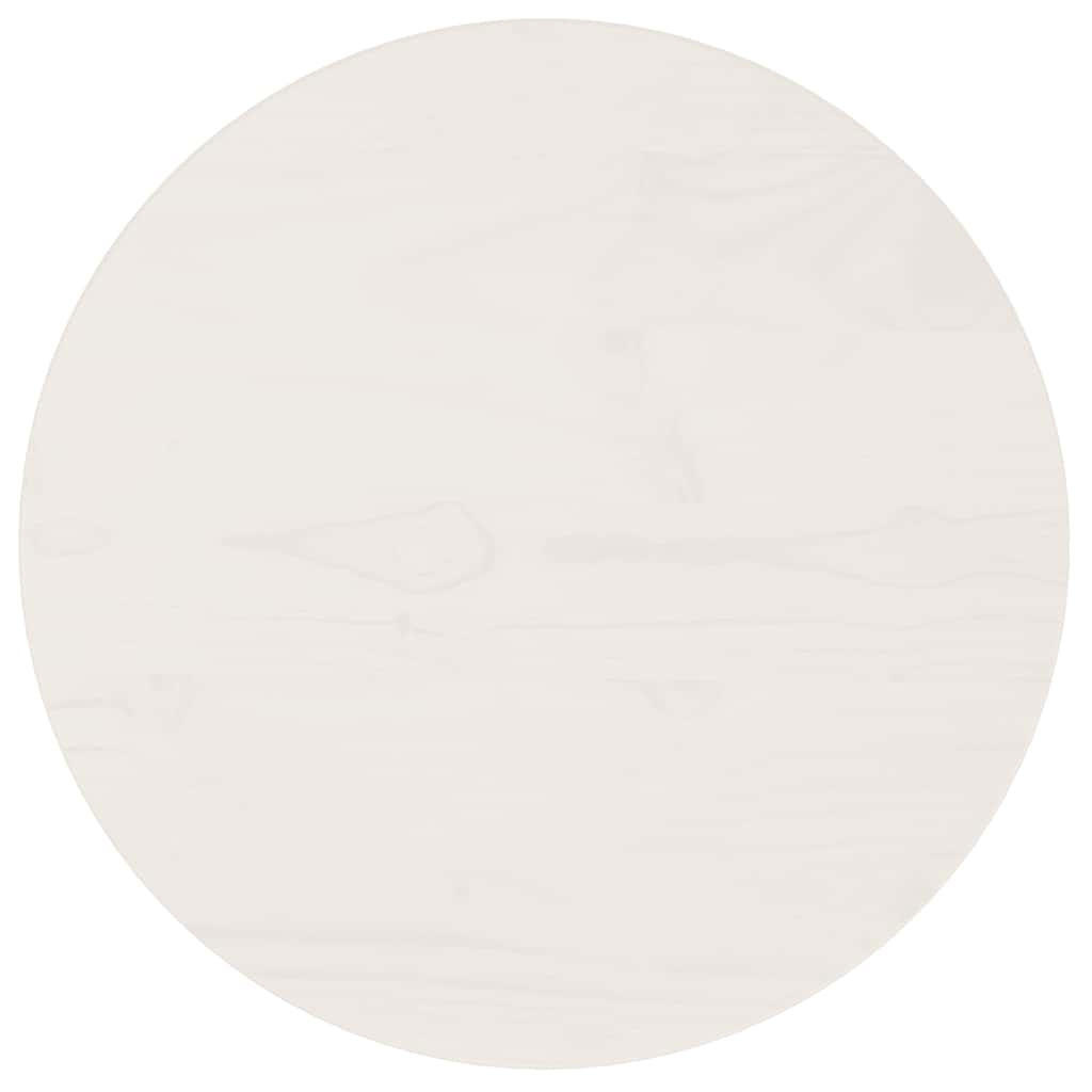 TISCHPLATTE Weiss Ø40/2,5 Cm Massivholz Kiefer - Weiß, Holz (40/40/2.5cm) - vidaXL