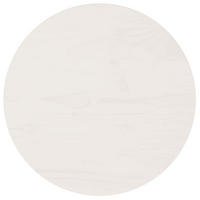 TISCHPLATTE Weiss Ø40/2,5 Cm Massivholz Kiefer - Weiß, Holz (40/40/2.5cm) - vidaXL