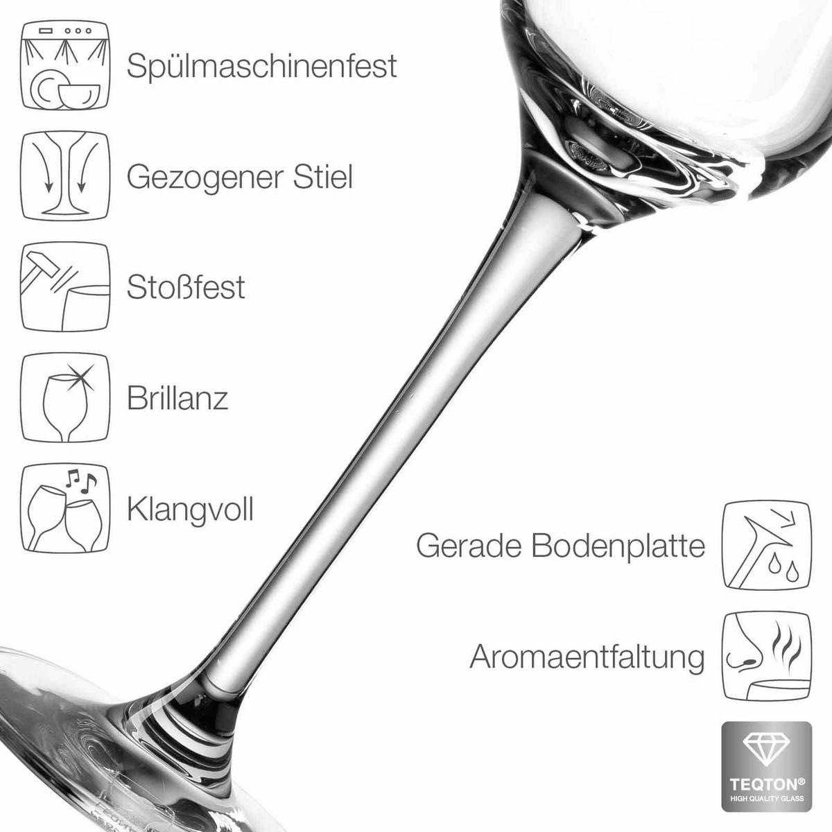 GRAPPAGLÄSER MIT FÜLLSTRICHEN Puccini Gastro-Edition transparent 2 & 4 cl 6er Set - Transparent, Glas (0.04L) - Leonardo Living
