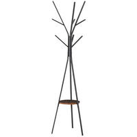 KLEIDERSTÄNDER - Braun, Holzwerkstoff/Metall (45/180/45cm) - HOMCOM