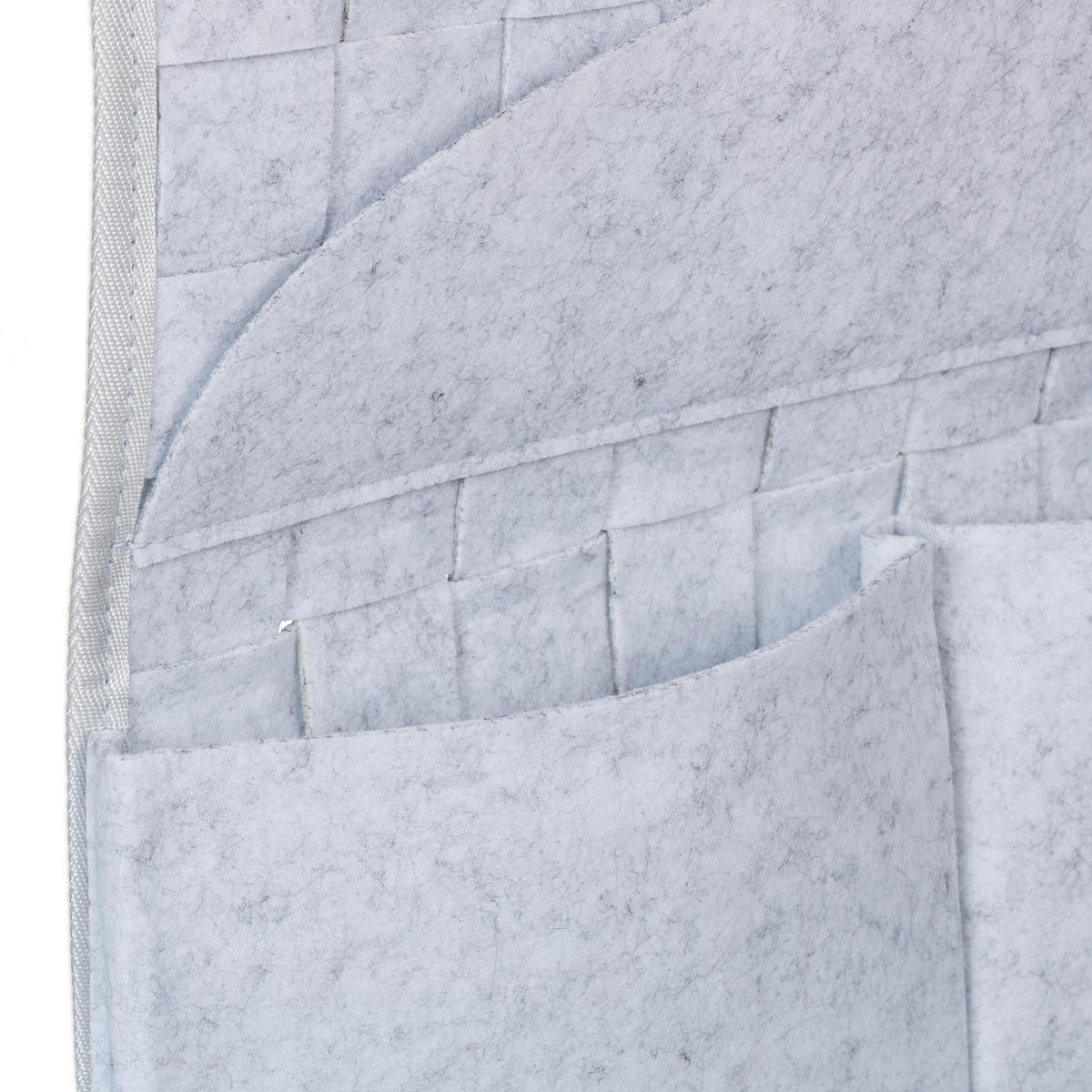 2XZÁVĚSNÝ organizér - šedá, dřevo/textil (41/60/3cm) - Relaxdays