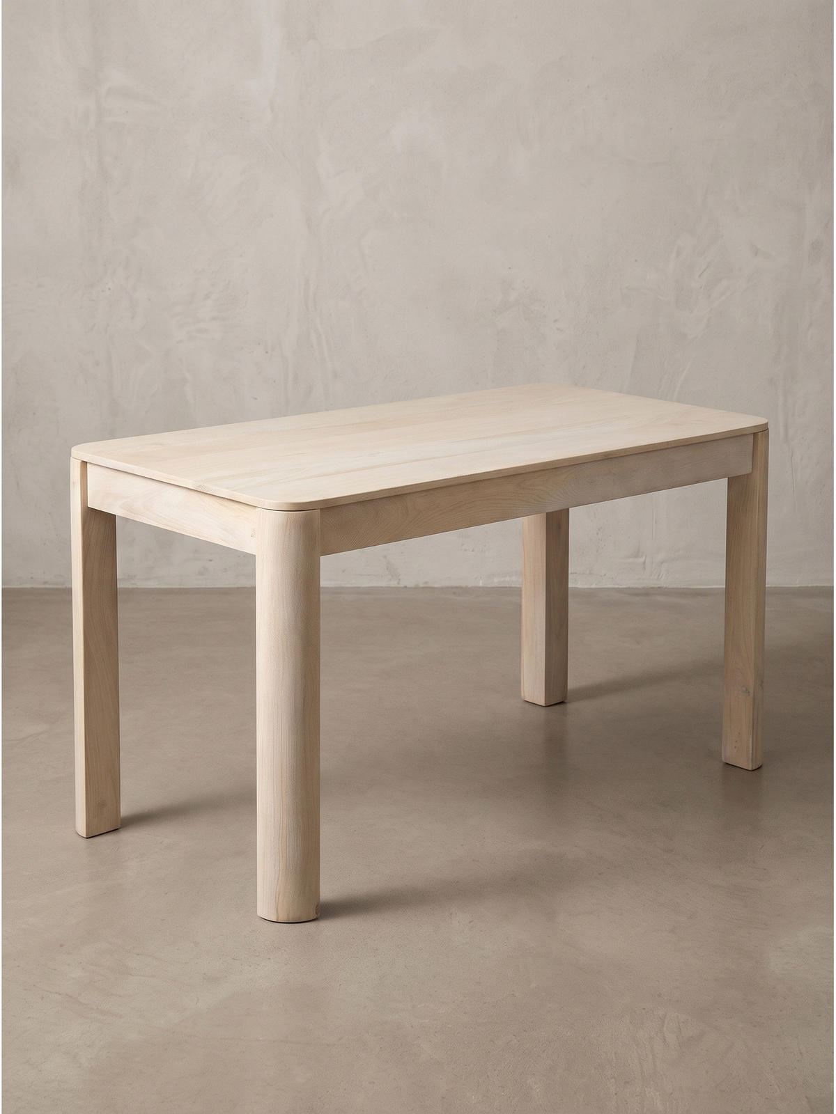 ESSTISCH CHARENTE, Mango Massivholz, handgefertigt, Weiß-Mango, 120 x 60 x 76 cm - Beige/Weiß, Holz (60/120/76cm) - KADIMA DESIGN
