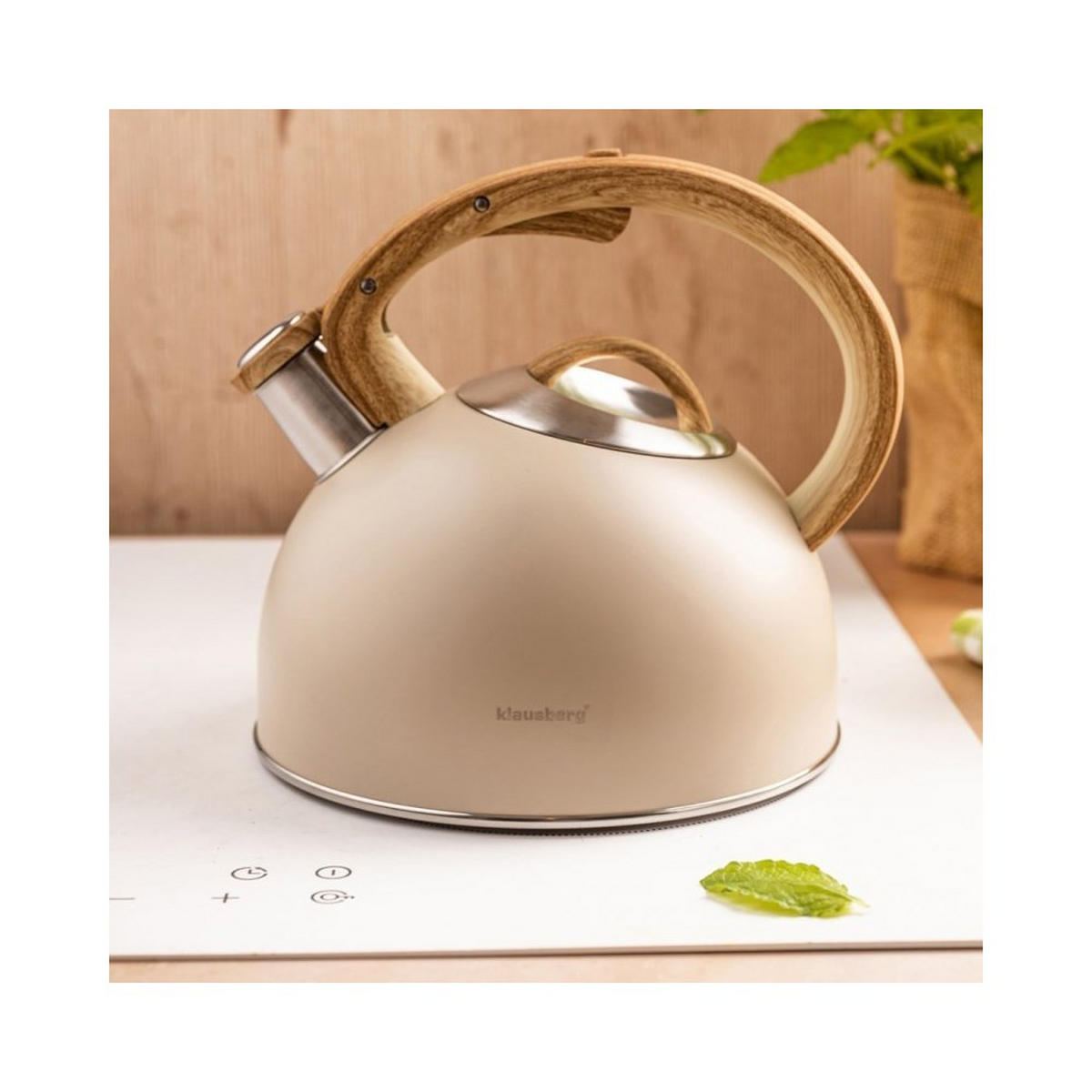 WASSERKESSEL Beige 23/21/22 cm KB7913 - Beige, Metall (23cm) - Klausberg 