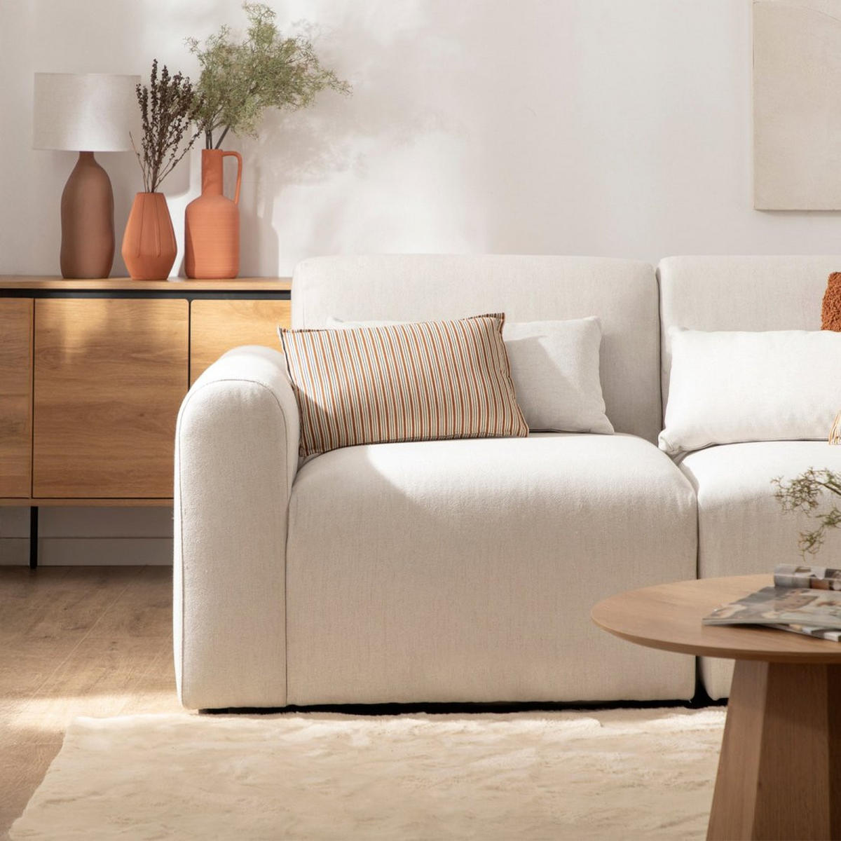 SOFA-ZWEISITZER Cillian Beige 200 cm x 87 cm - Beige, Textil (200/87/90cm) - Klast Home