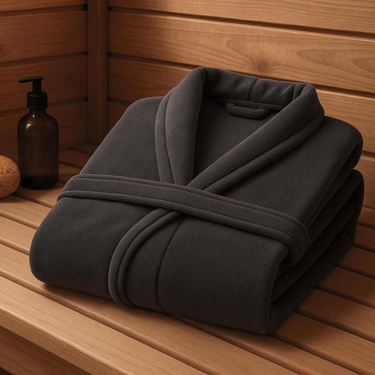 BADEMANTEL Übergrößen ( 4XL -6XL ) Grau 4XL - Grau, Textil (4XLnull) - Bestlivings