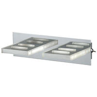 LED WANDLEUCHTE Chrom Silber 2 flammig - Silberfarben, Metall (7.5/25/11cm) - Esto