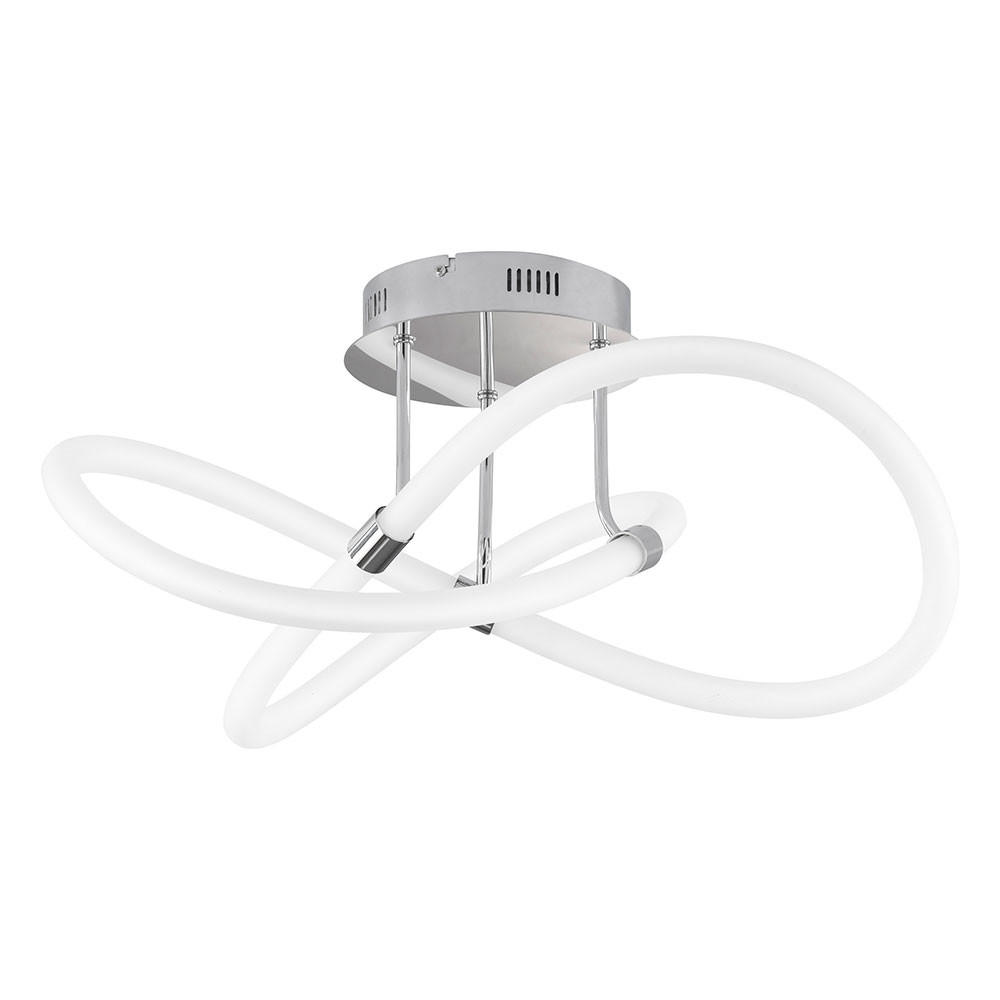 LED DECKENLEUCHTE MIRA Chrom Weiß - Weiß, Metall (57.5/57.5/30cm) - Wofi