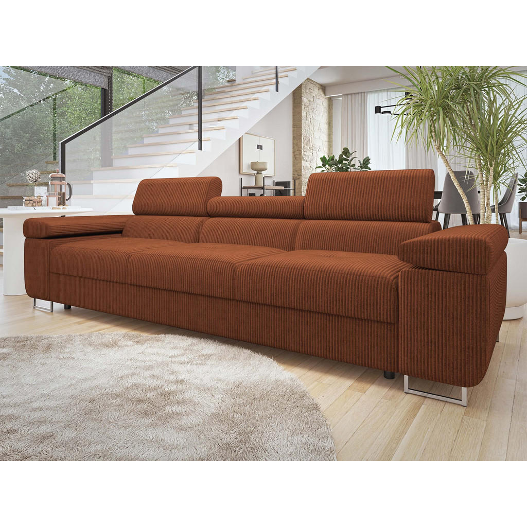 Thumbnail - Mirjan24 Sofa, Braun, Textil, 3-Sitzer, Rechteckig, 263x90x102 cm, Wohnzimmer, Sofas & Couches, Sofas