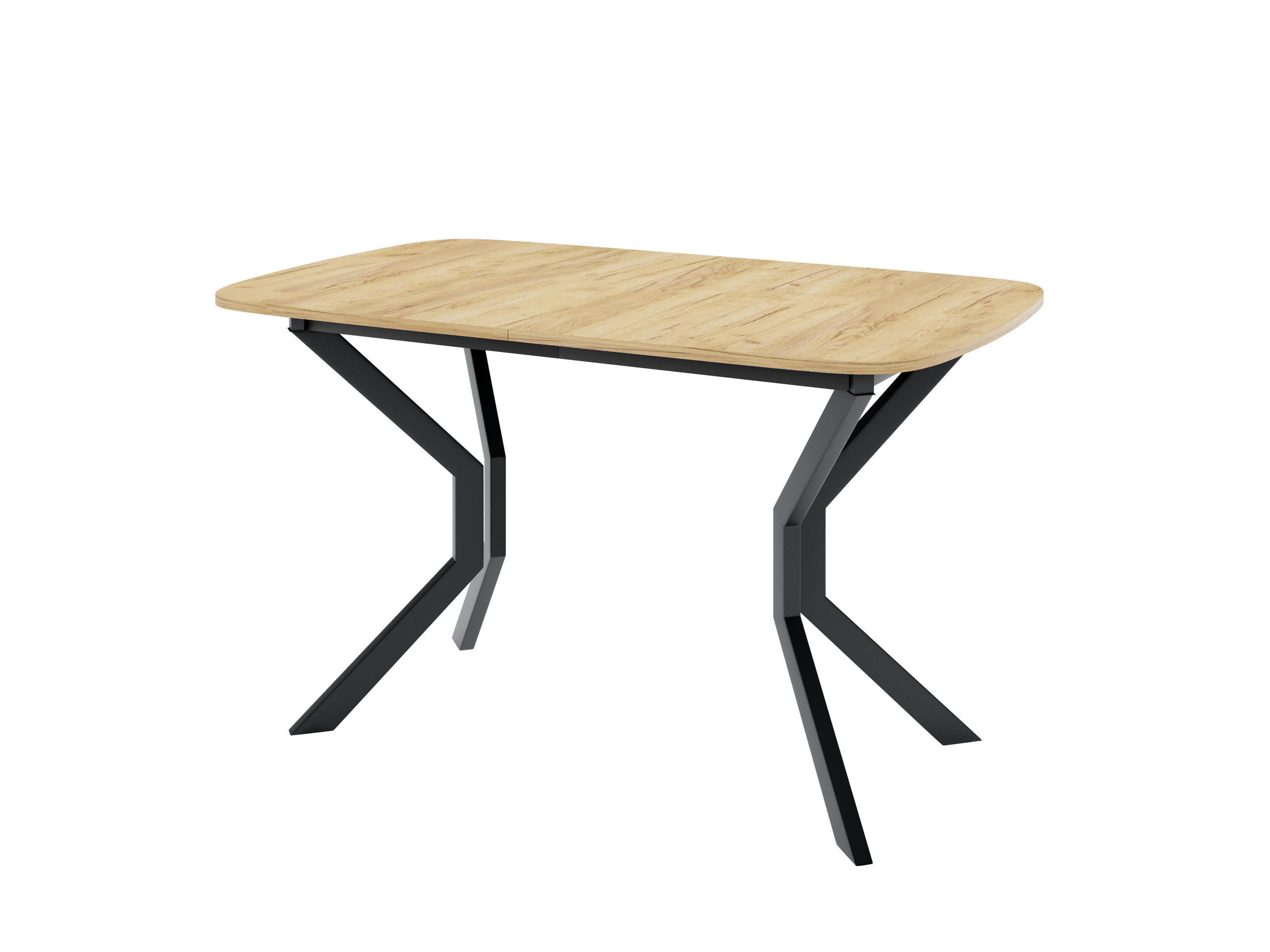 ESSTISCH NICO M Ausziehbar 130 - 170 / 80 x 77 cm - Goldfarben/Schwarz, Holz (130/80/77cm) - MASSENO