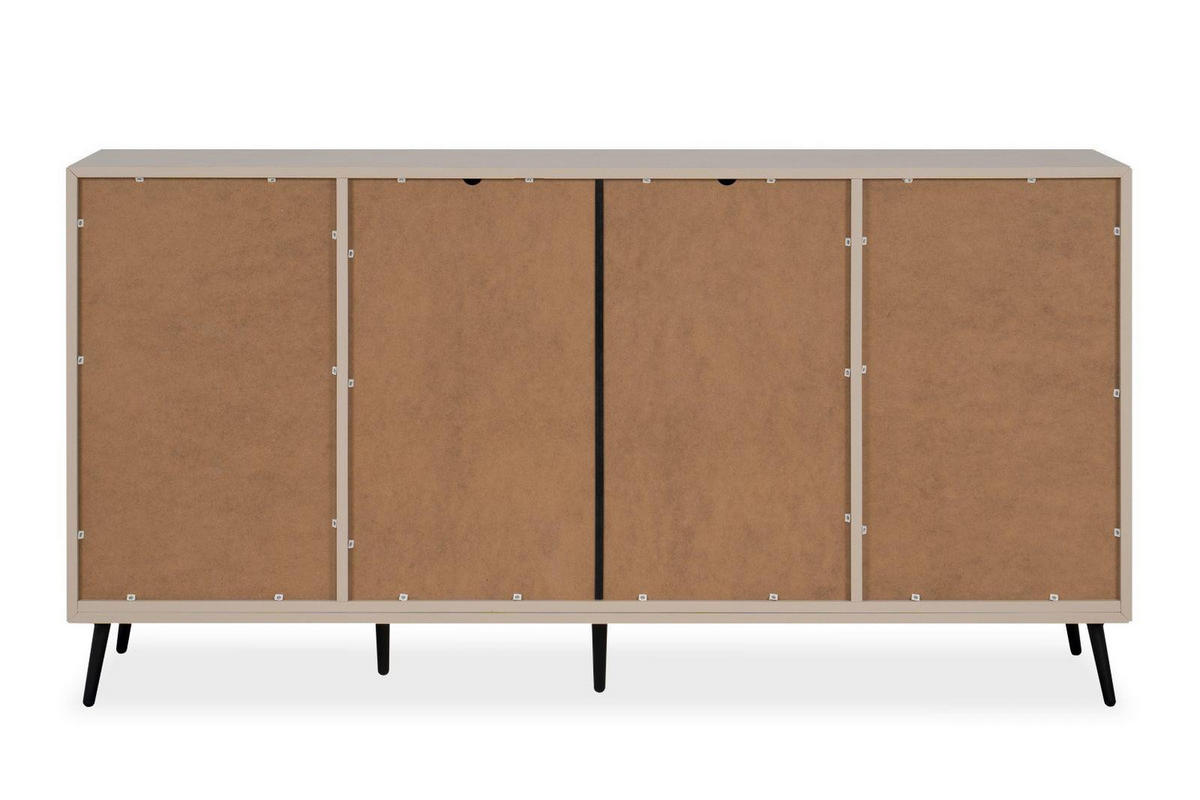 SIDEBOARD Aurora 51B sand / greige - Sandfarben/Schwarz, Holzwerkstoff/Kunststoff (175/90/38cm) - möbelvita