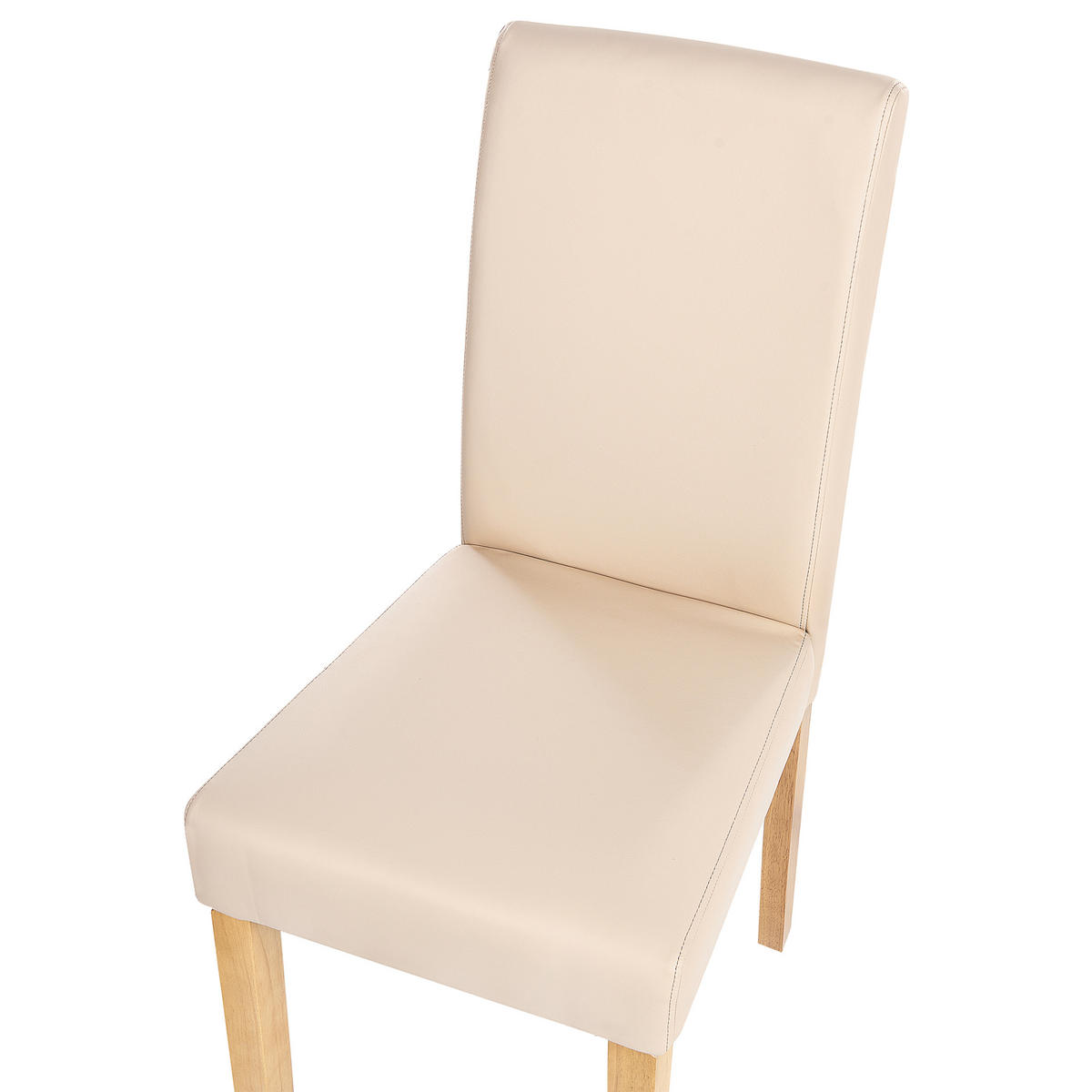 JÍDELNÍ ŽIDLE sada 2 ks Umělá kůže Béžová Broadway - béžová, dřevo/textil (42/93/59cm) - Beliani