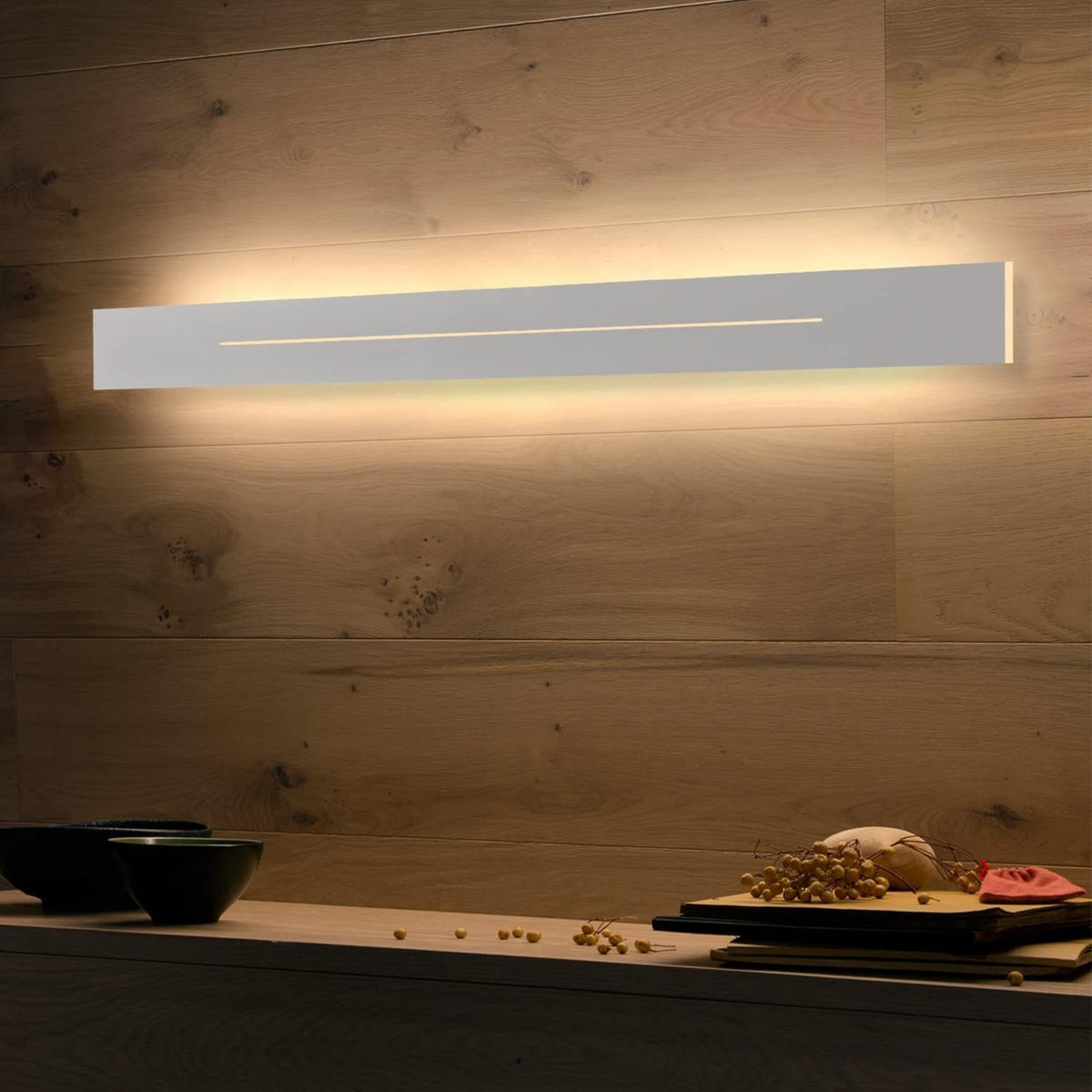 LED WANDLEUCHTE Raum - Weiß, Metall (5/4/60cm) - Nettlife