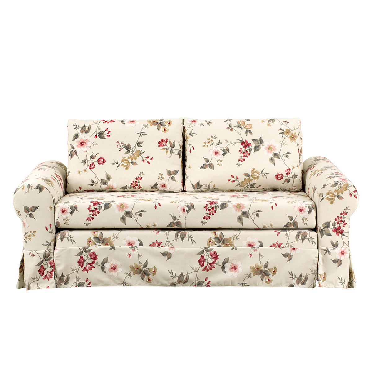 SCHLAFSOFA mit Husse - Rot/Creme, Textil (165/90/90cm) - home24