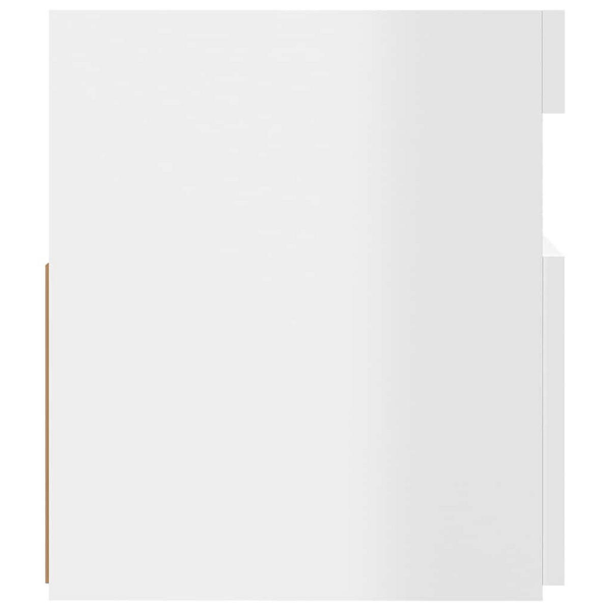 TV-SCHRANK Mit Led-Leuchten Hochglanz-Weiss 120/35/40 Cm - Weiß, Holzwerkstoff (35/40/60cm) - vidaXL