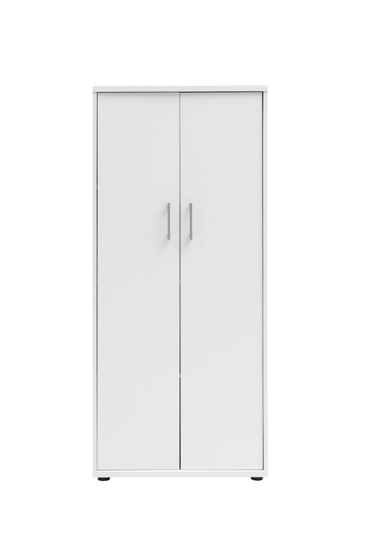 AKTENSCHRANK Tiger Large 147x65x34 cm 4 Fächern & 2 Flügeltüren Weiß - Weiß, Holz (65/147/34cm) - PROREGAL