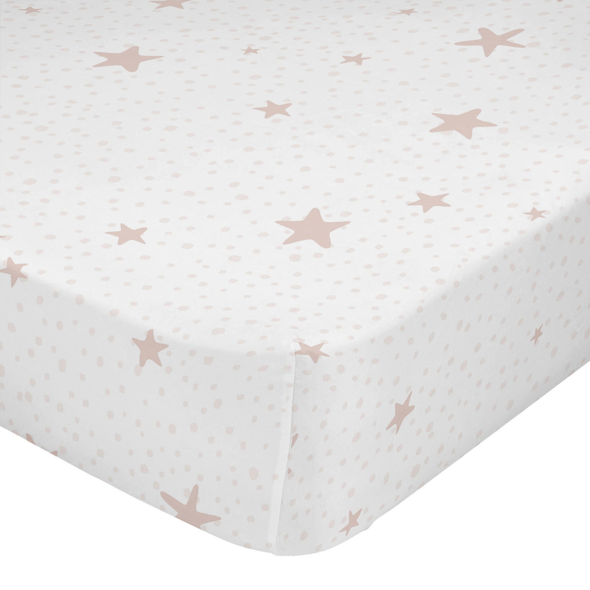 SPANNBETTTUCH little star 105x200x32 cm rosa - Pink, Textil (105/200cm) - Happy Friday
