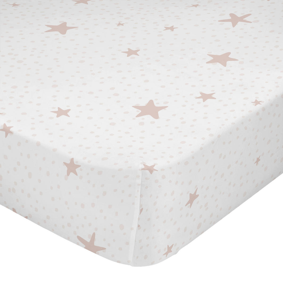 SPANNBETTTUCH little star 105x200x32 cm rosa - Pink, Textil (105/200cm) - Happy Friday