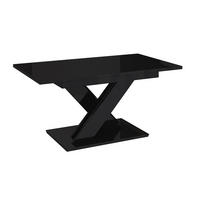 ESSTISCH RUDEN Ausziehbar 140 - 180 / 80 x 76 cm - Schwarz Hochglanz/Schwarz, Holz (140/80/76cm) - MASSENO