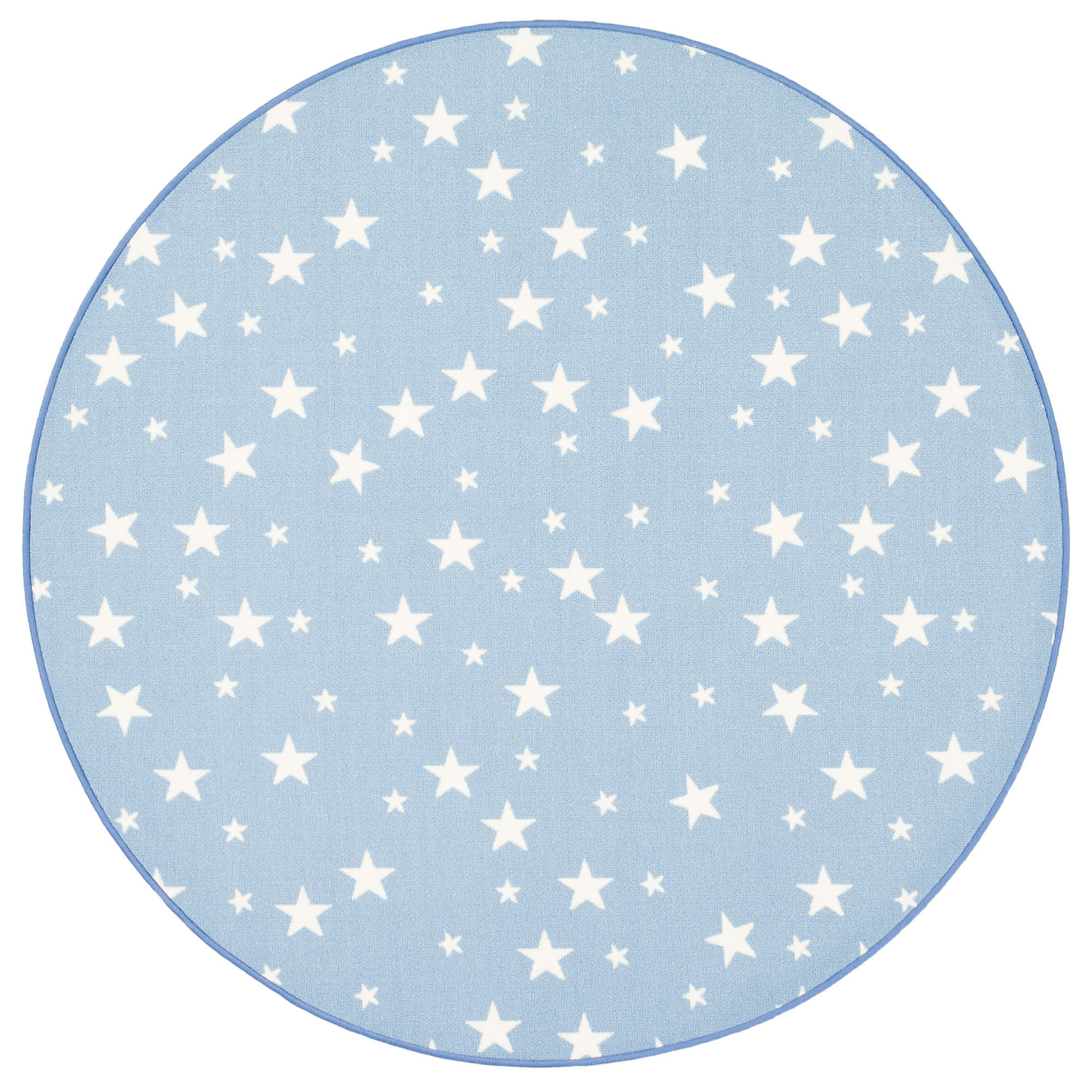 KINDER SPIEL TEPPICH STERNE RUND - Blau, Textil (200/200cm) - Snapstyle