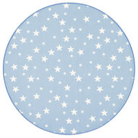 KINDER SPIEL TEPPICH STERNE RUND - Blau, Textil (100/100cm) - Snapstyle