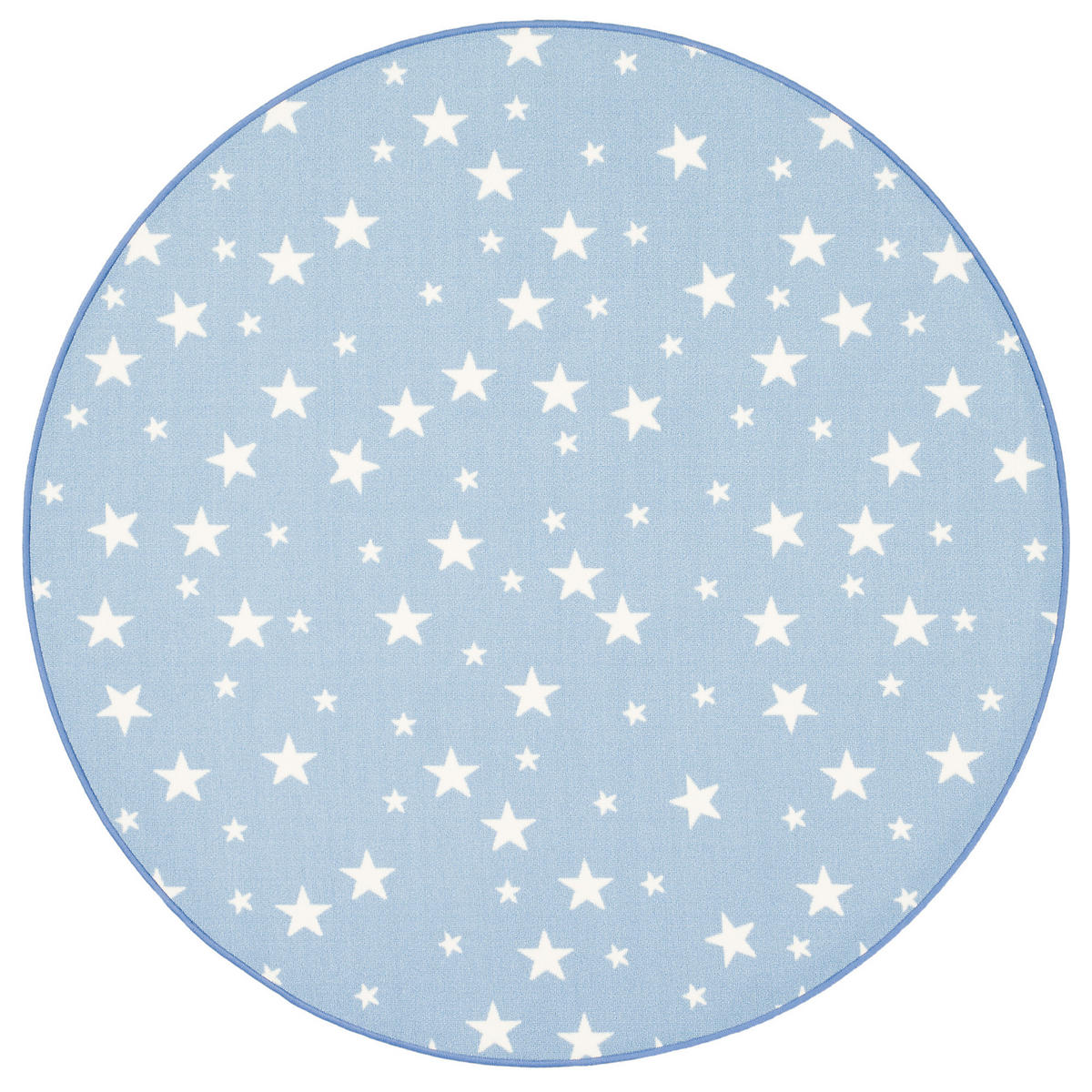 KINDER SPIEL TEPPICH STERNE RUND - Blau, Textil (100/100cm) - Snapstyle