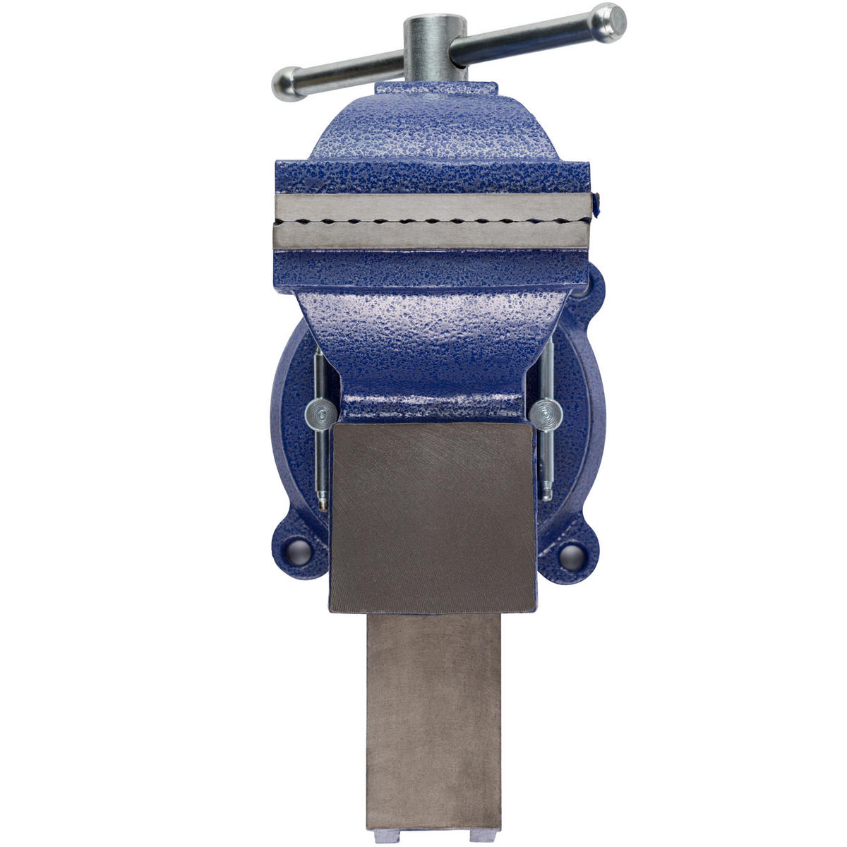 SCHRAUBSTOCK ,3 Anschraublöcher,blau - Blau, Metall (27/10/15cm) - tectake