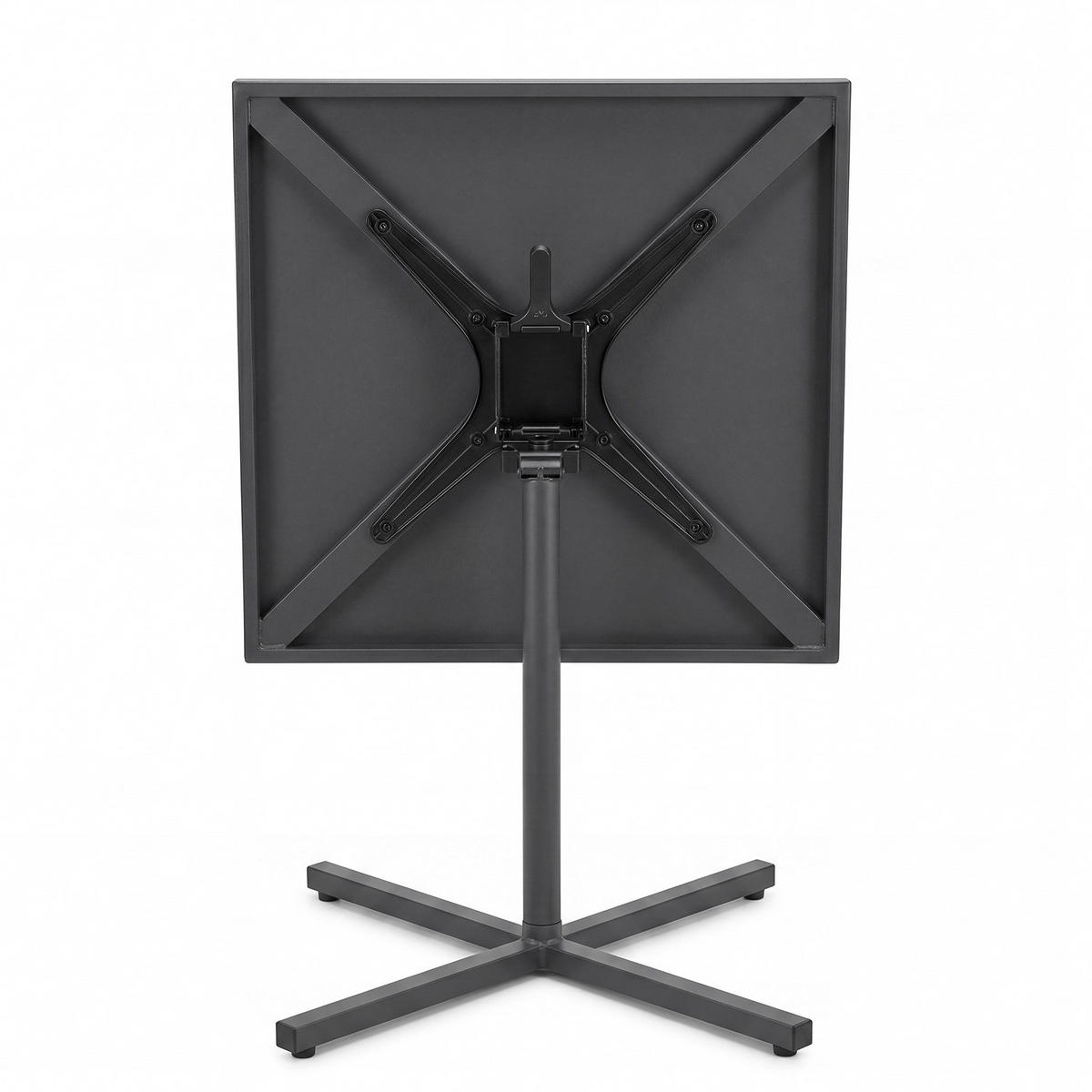 KLAPPTISCH - Stahl - Anthrazit, Metall (60/60/74cm) - home24