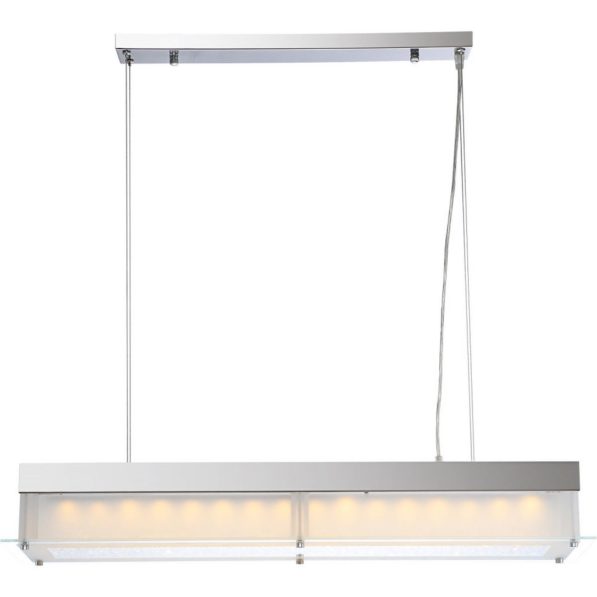 LED HÄNGELAMPE Metall Silber - Silberfarben, Glas (80/20/93cm) - Globo Lighting