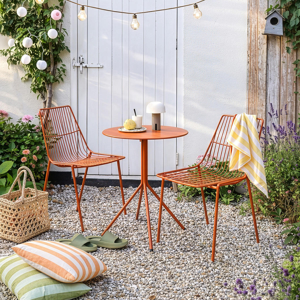 BISTROTISCH Rendezvous - Orange, Metall (60/60/74cm) - Butlers