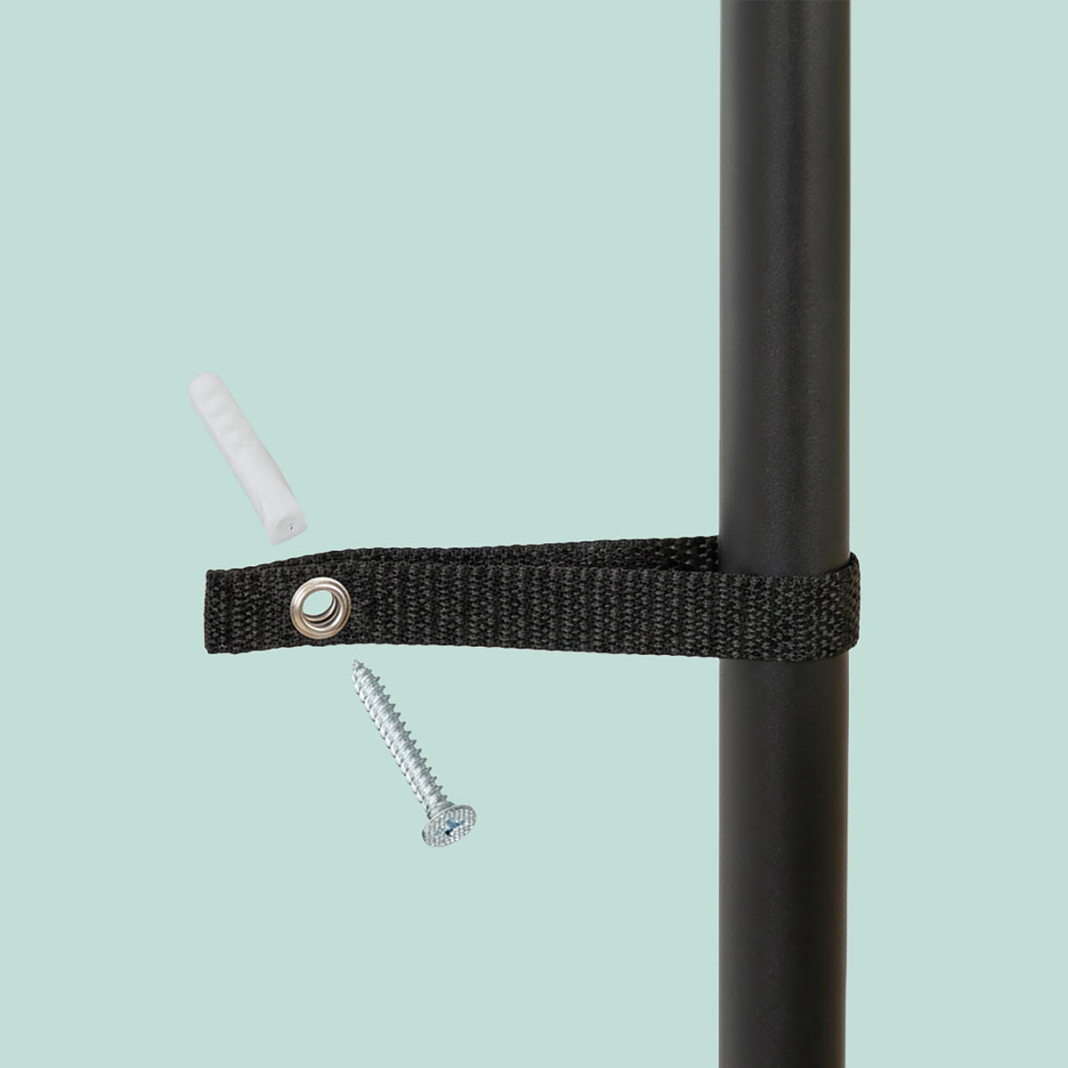 HANDTUCHSTÄNDER - Schwarz, Holzwerkstoff/Textil (82/100/29cm) - Relaxdays