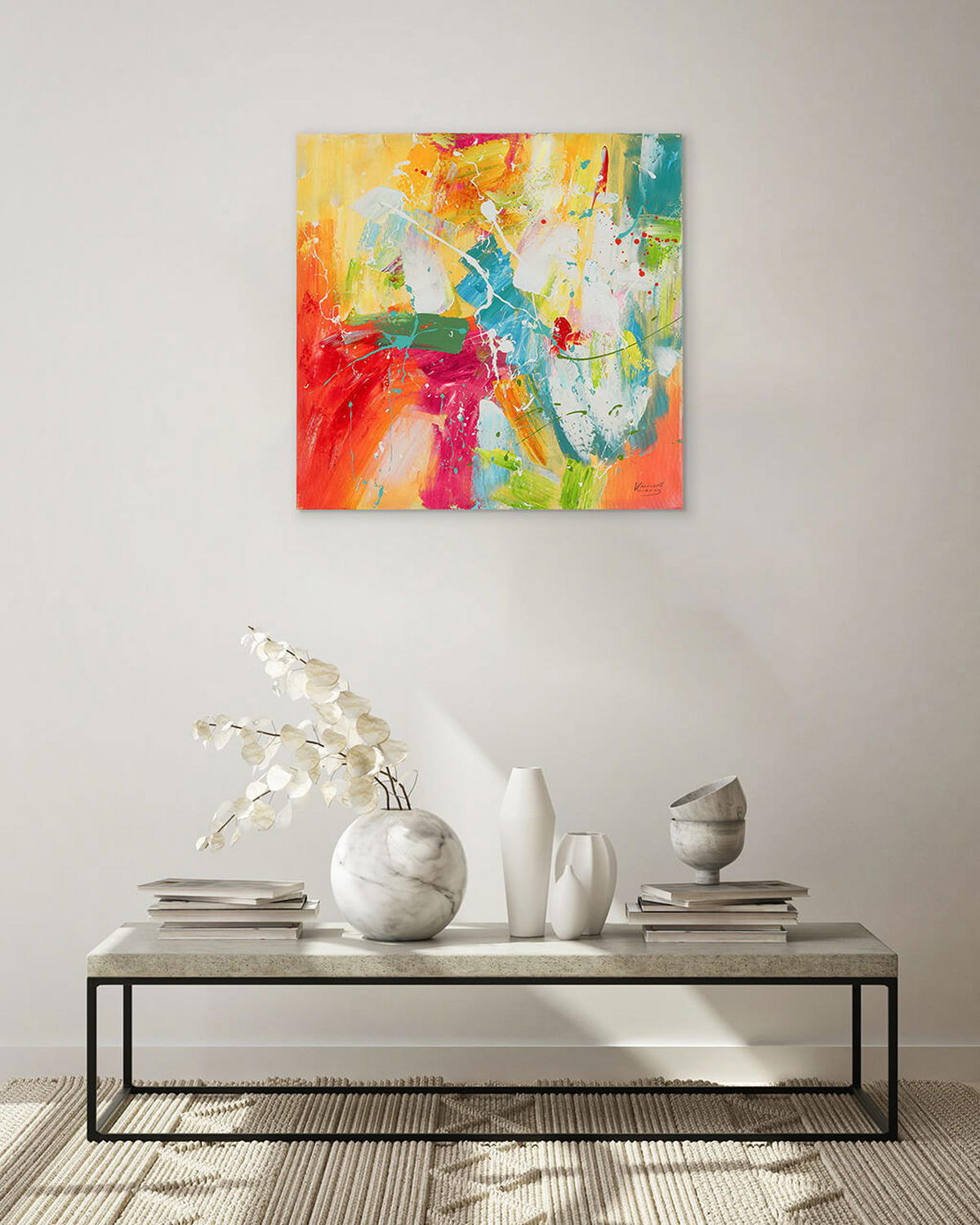 LEINWANDBILD 80/80 cm - Multicolor, Textil (80/80cm) - KUNSTLOFT