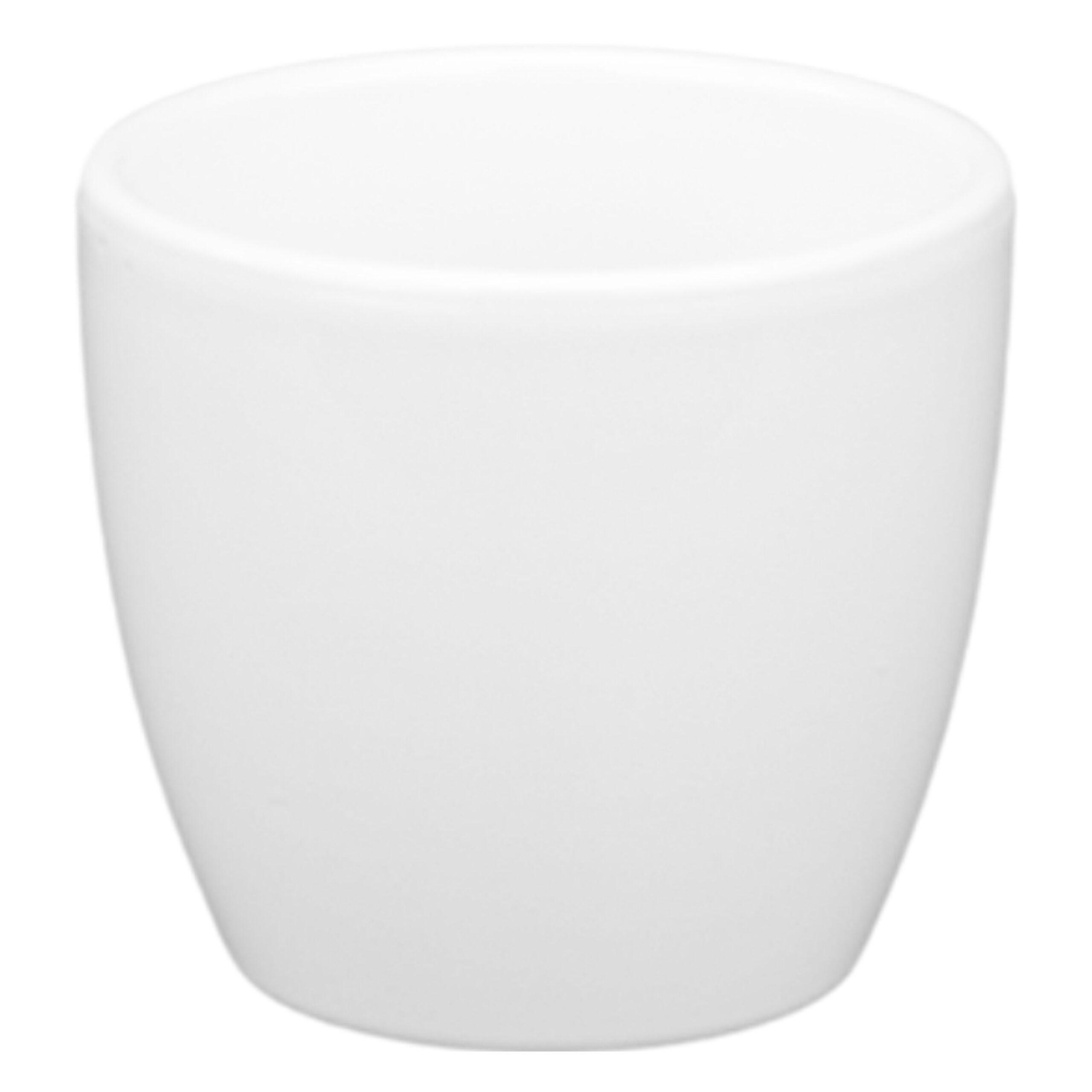 BLUMENTOPF Sylt Keramik Ø 8 cm Höhe 6 cm rund Weiß glänzend - Weiß, Keramik (8/6cm) - LENI