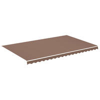 MARKISENSTOFF mit Volant| Braun, für 500x300cm Rahmen | Markisenbespannung Markisentuch - Braun, Textil (480/0.3/295cm) - DELUKE