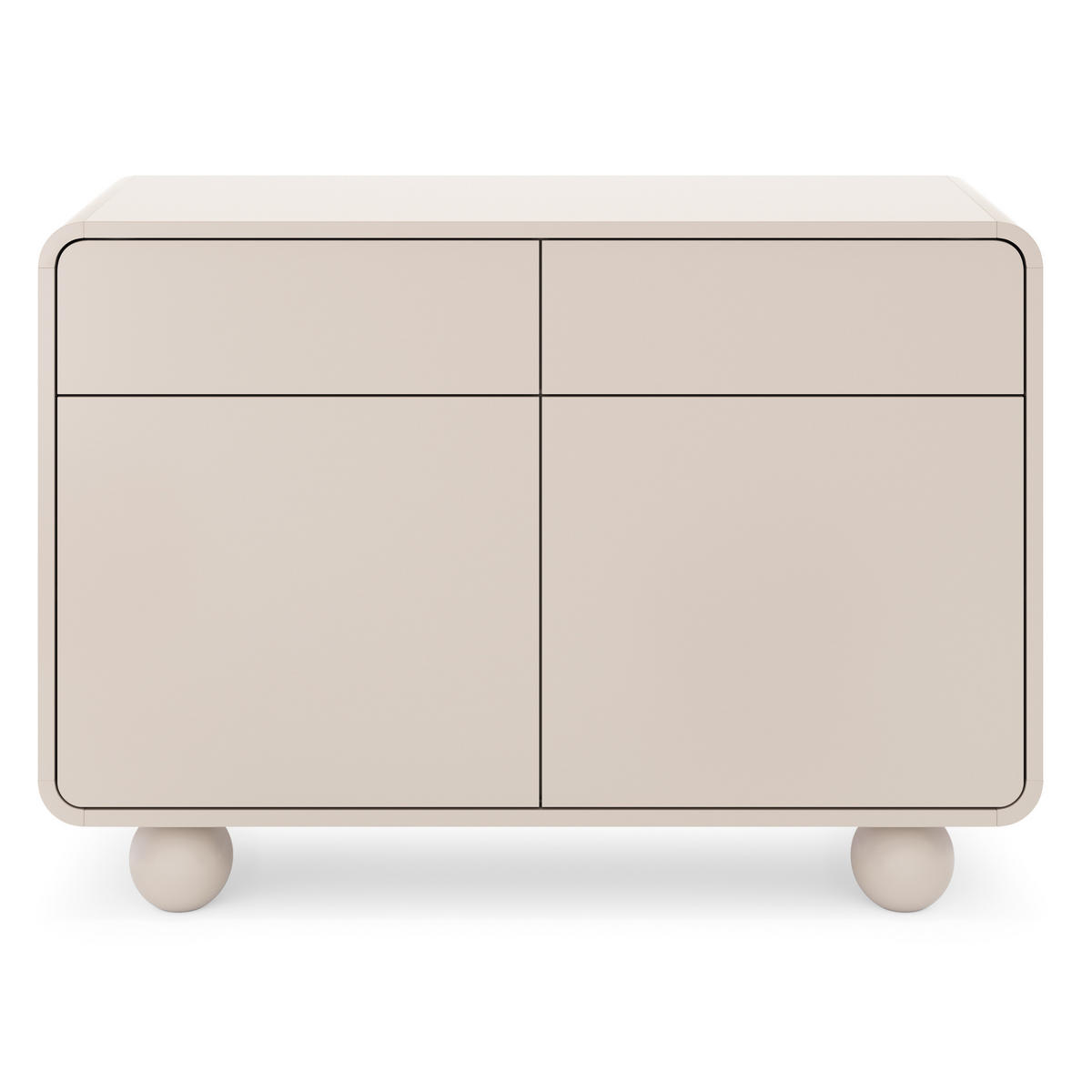 SIDEBOARD TONDO 108/75/39cm mit 2 Schubladen 2 Türen Kaschmir - Kaschmir, Holzwerkstoff (108/75/39cm) - MASSENO