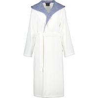 BADEMANTEL DAMEN KAPUZE CLASSIC 4345 WEISS-BLAU - 601 - Weiß, Textil (XSnull) - Cawoe
