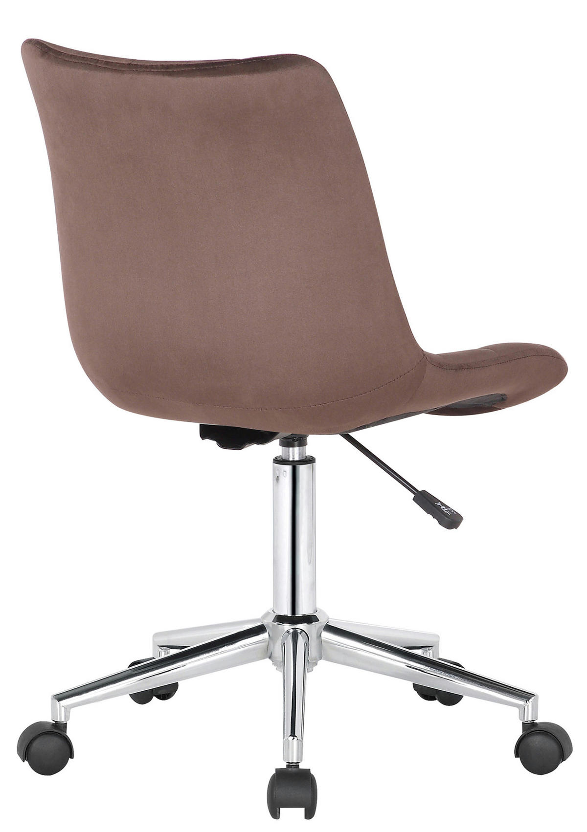 BÜROSTUHL Auronix Samt braun - Chromfarben/Braun, Metall (46/96/62cm) - TPFLiving
