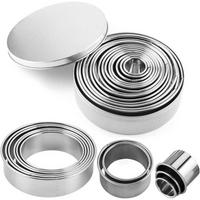 AUSSTECHFORM Set Rund 12-teilig Edelstahl - Silberfarben, Metall (9/3.4/9cm)