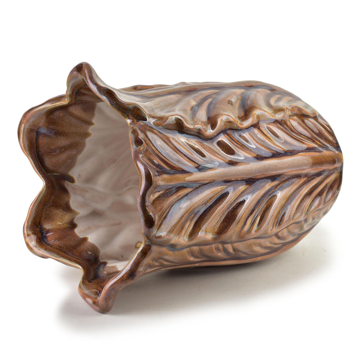 VASE Lettu braun 16/16/20 cm Keramik - Braun, Keramik (20cm) - Mondex