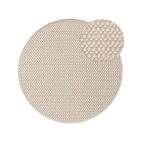 WOLLTEPPICH rund Hector Beige ø 150 cm rund - Beige, Textil (150/150cm) - benuta Finest