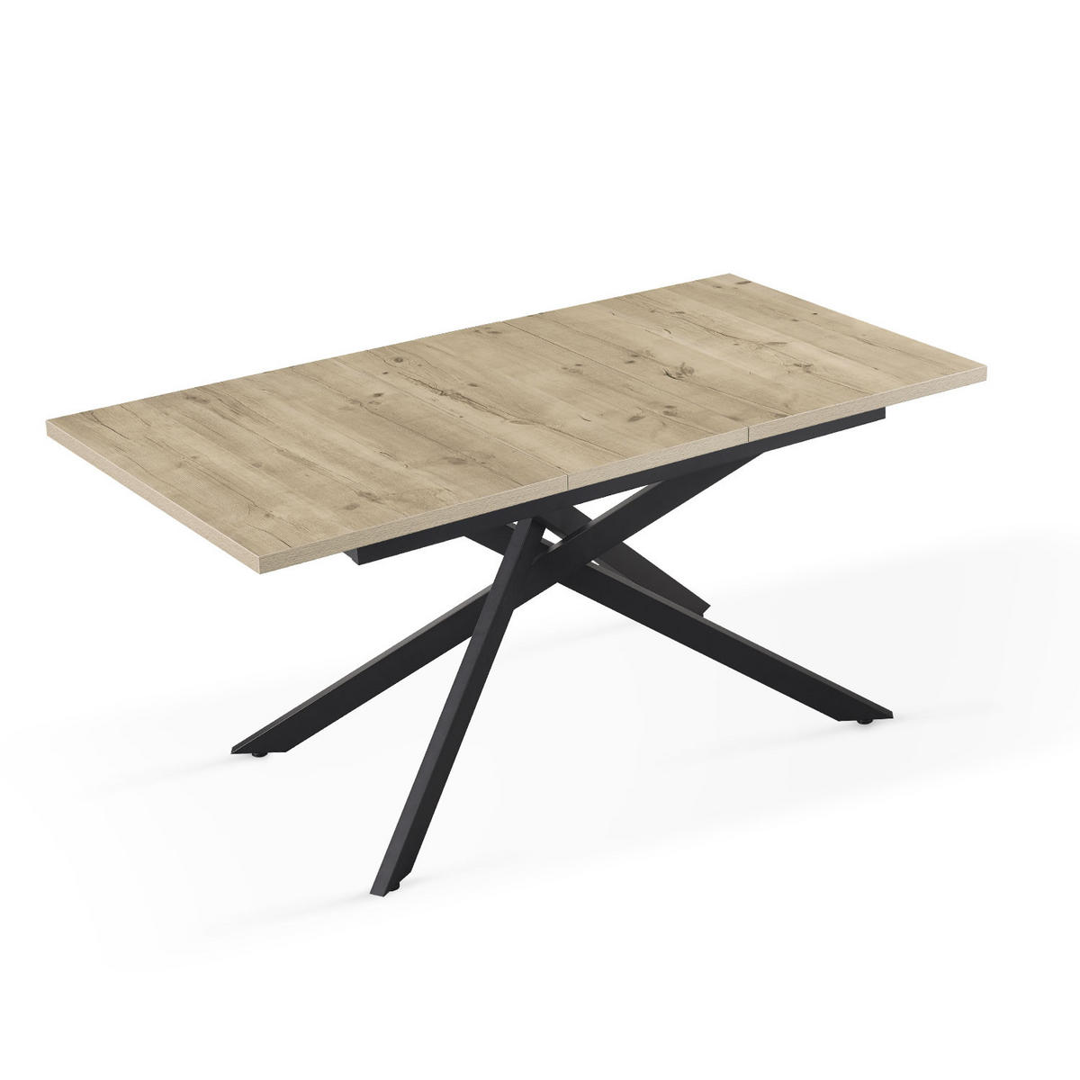 ESSTISCH LARS 120-160/80/76 cm Sandeiche - Sandfarben, Holz (80/120/76cm) - B&D Home