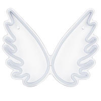 NEONLICHT LED Wanddeko weiß Engelsflügel 33 cm GABRIEL - Weiß, Kunststoff (2/40/33cm) - Beliani