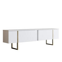 TV-MÖBEL mit 2 Klapptüren Luxe 180/30/50 cm - Weiß, Holzwerkstoff (180/50/30cm) - Calicosy