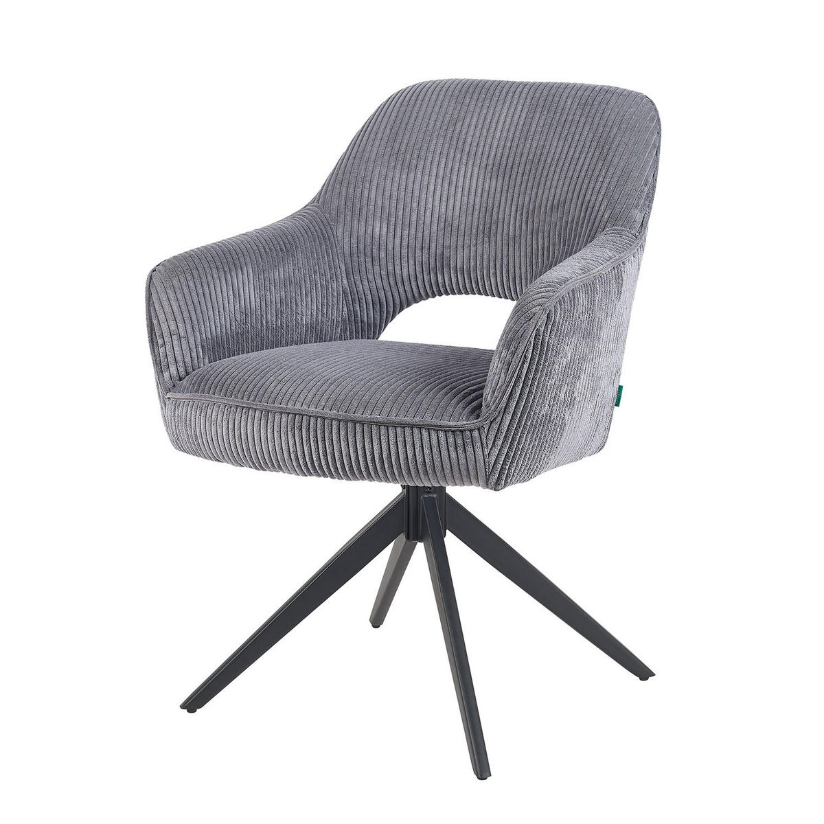 DREHSTUHL Mika-Nils - Schwarz/Grau, Textil/Metall (60/87/65cm) - DUBI Möbel