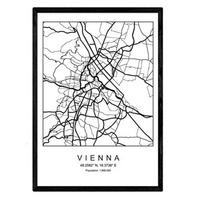 POSTER Wien Nordischer Stil A3 Rahmenlos - Klar, Papier (29.7/5/42cm) - Nacnic